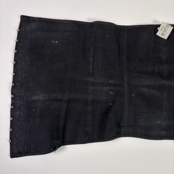 Lady Slim Black Latex Waist Cincher Corset Women's XS Gothic Alt Darkwear Witchy - Picture 7 of 14